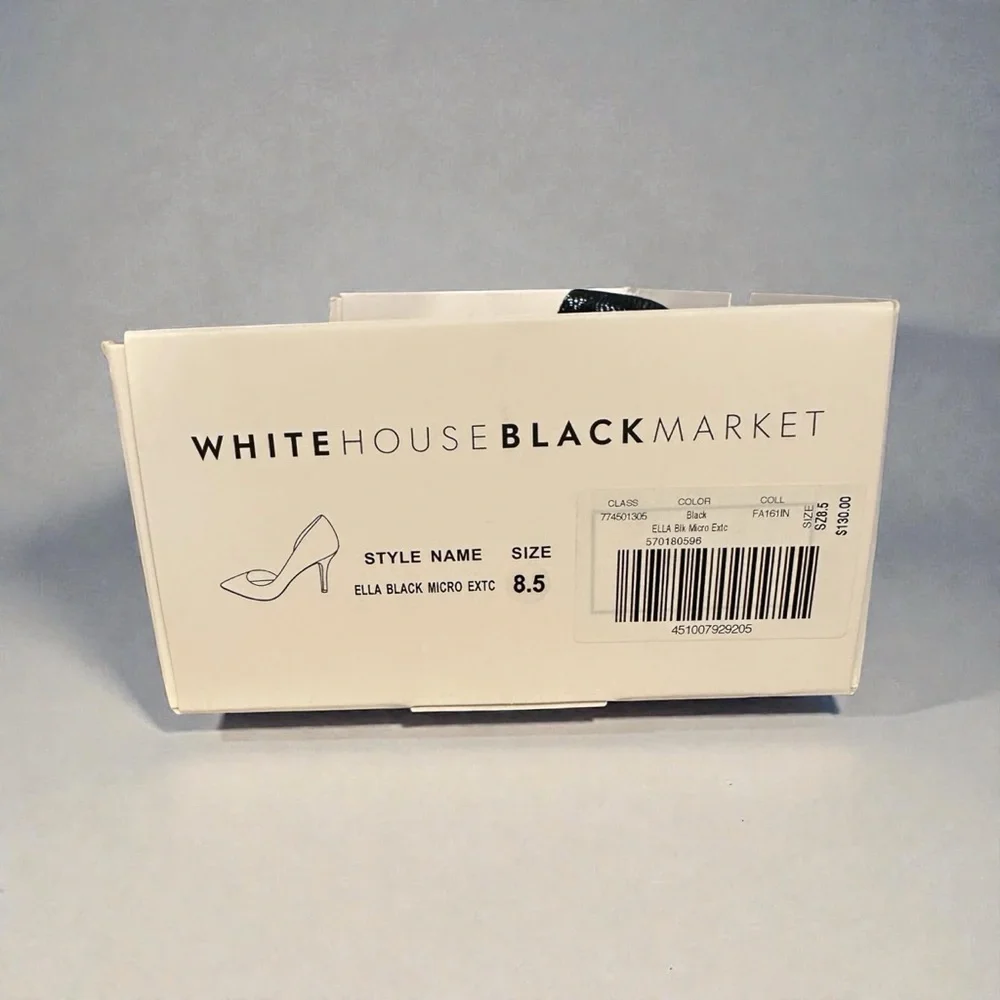 White House, Black market Black Pointed Toe Women's Shoes - Picture 2 of 7